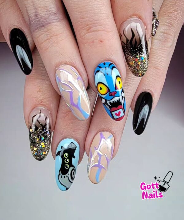 K-POP Demon Hunters character nails