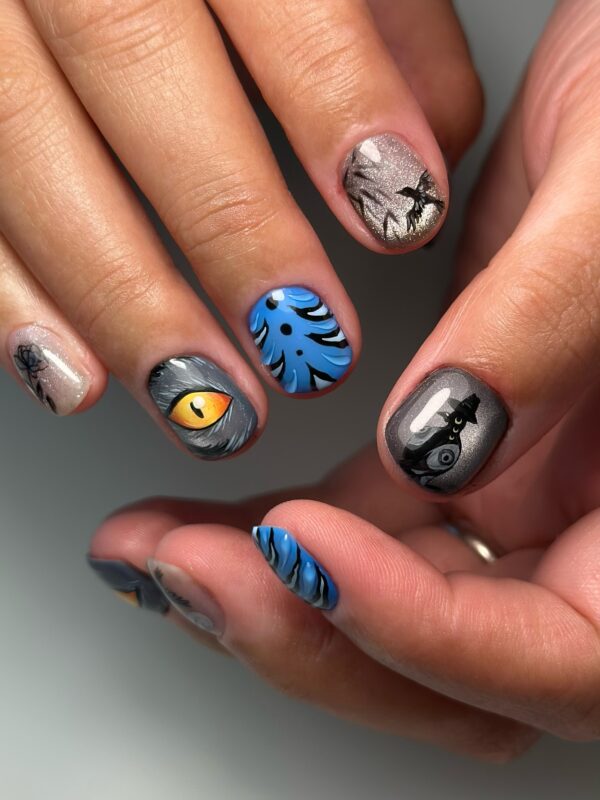 Short kpop demon hunters trendy nail art