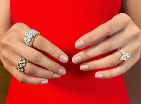 Selena Gomez toasted nails fall nail trend by Tom Bachik